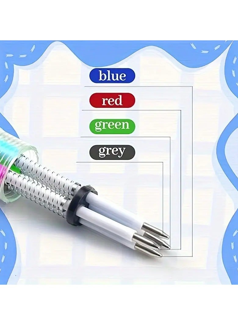 Generic 4-color ballpoint pen, different meal shapes, new style, encourages students, 4*1 pen  - Image 2