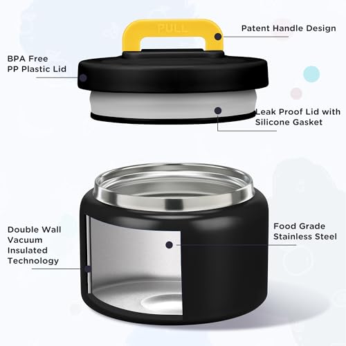 MAISON HUIS 8oz Soup Thermo Wide Mouth Vacuum Insulated Thermo Food Jar, Leak Proof Stainless Steel Thermo for Hot&Cold Food Kids Food Lunch Soup Container for School Travel - Image 3