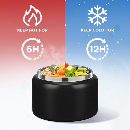 MAISON HUIS 8oz Soup Thermo Wide Mouth Vacuum Insulated Thermo Food Jar, Leak Proof Stainless Steel Thermo for Hot&Cold Food Kids Food Lunch Soup Container for School Travel - Image 2