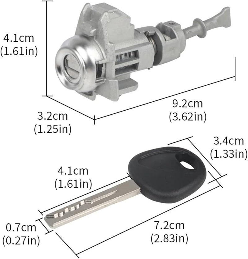 Front Left Door Lock Cylinder With 2 Keys 81970 1WA00 For Kia Rio 2012 2013 2014 2015 2016 2017 Replacement - Image 4