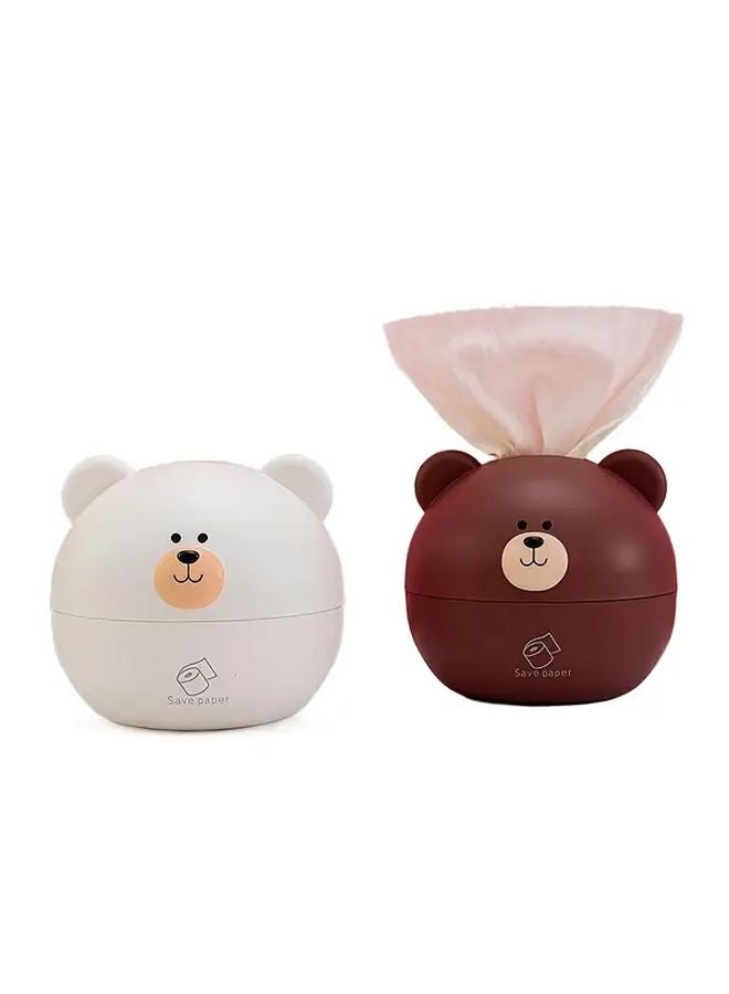 Brown Bear Shaped Tissue Box Holder Durable Plastic Bathroom Organizer Easy Clean - Image 5