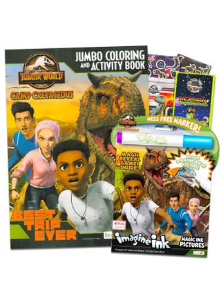 Jurassic World Camp Cretaceous Coloring Book Set With Stickers ~ Bundle With Jurassic World Coloring And Activity Book Imagine Ink And More (Dino Coloring Pack) - pzsku/ZFF258EA621BDDA48CC0AZ/45/_/1688537207/6a30edc3-9094-4fc5-849e-487fba7a45a6
