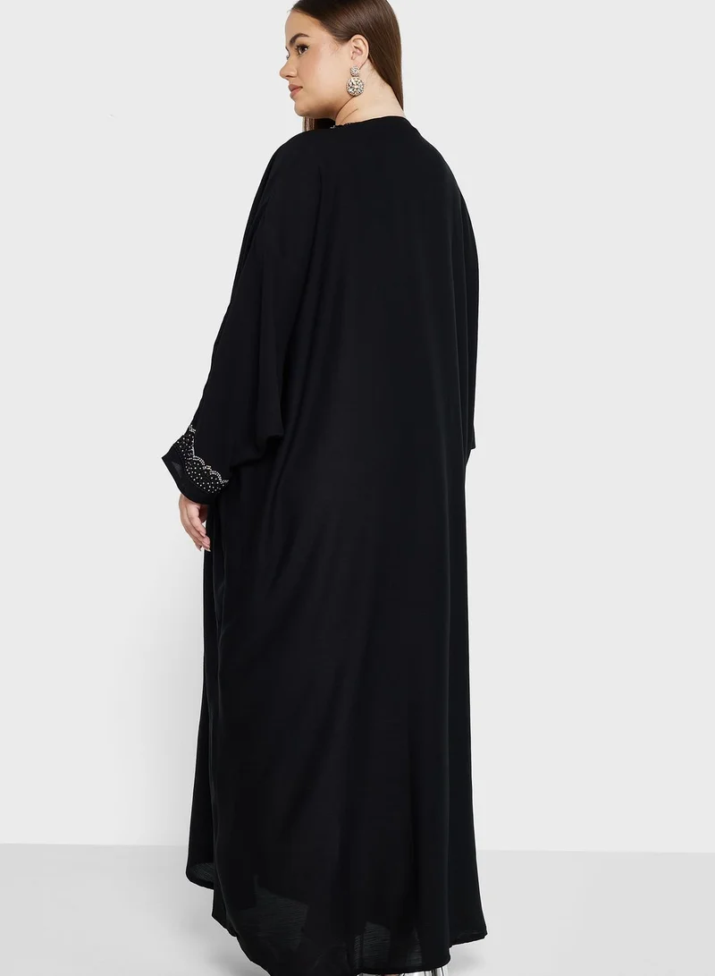Khizana Embellished Detail Abaya With Sheila