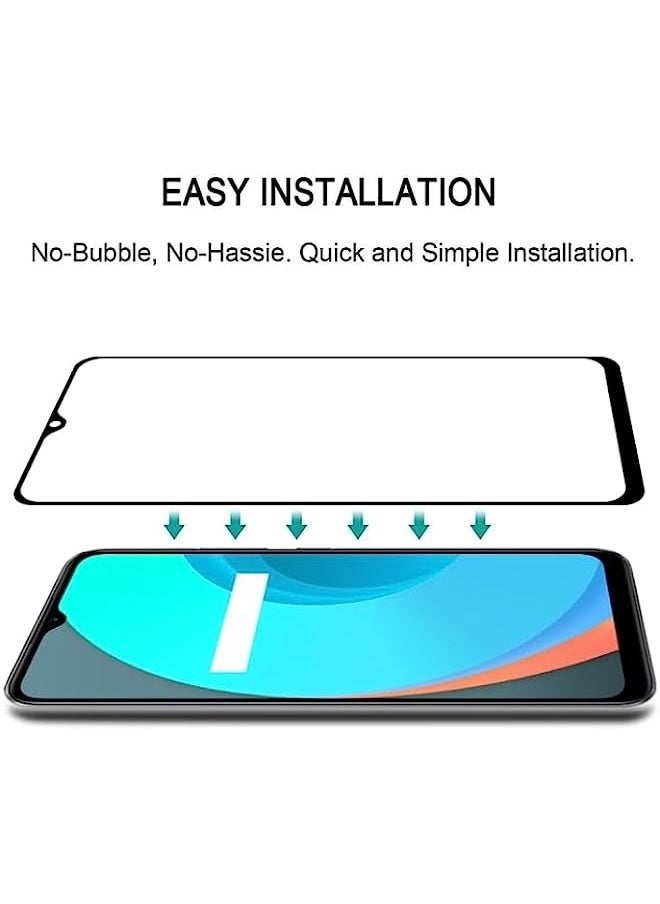 HuHa - HuHa Tempered Glass Screen Protector Compatible For Realme C11 / vivo Y56 Full Glue Full Screen Tempered Glass Film - Image 1
