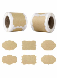 KASTWAVE Gift Paper Labels Stickers, Jar Stickers Self-Adhesive Jar Labels Handmade Baking Sticker Gift Tags for Cosmetic Handmade Decoration Mason Jars Food Craft, 2 Roll  - Image 1
