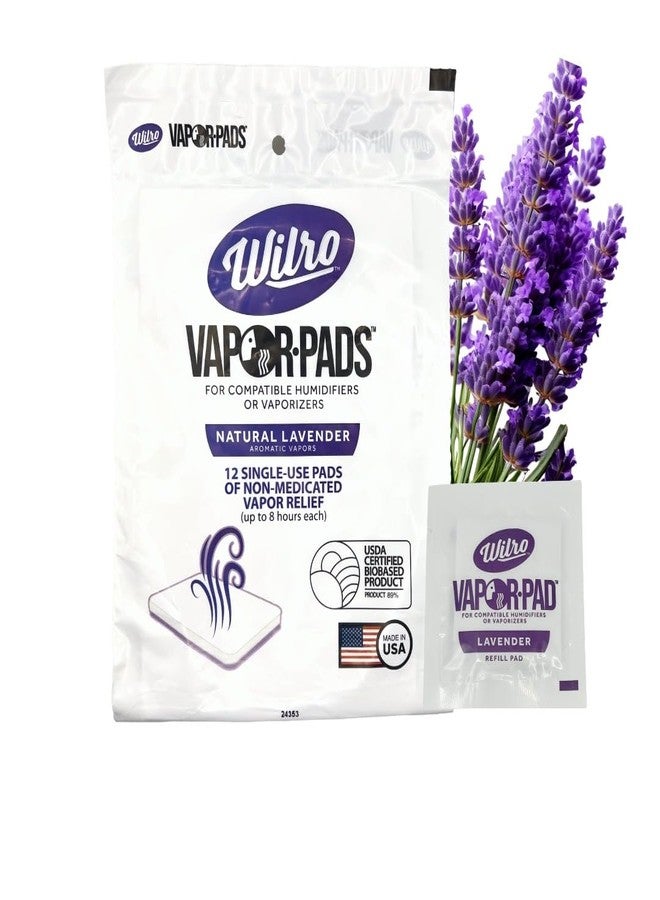 Wilro Calming Lavender Vapor Pad for Humidifiers, Vaporizers and Waterless Plug in Units, Made in the USA, 12 Pack - Image 1