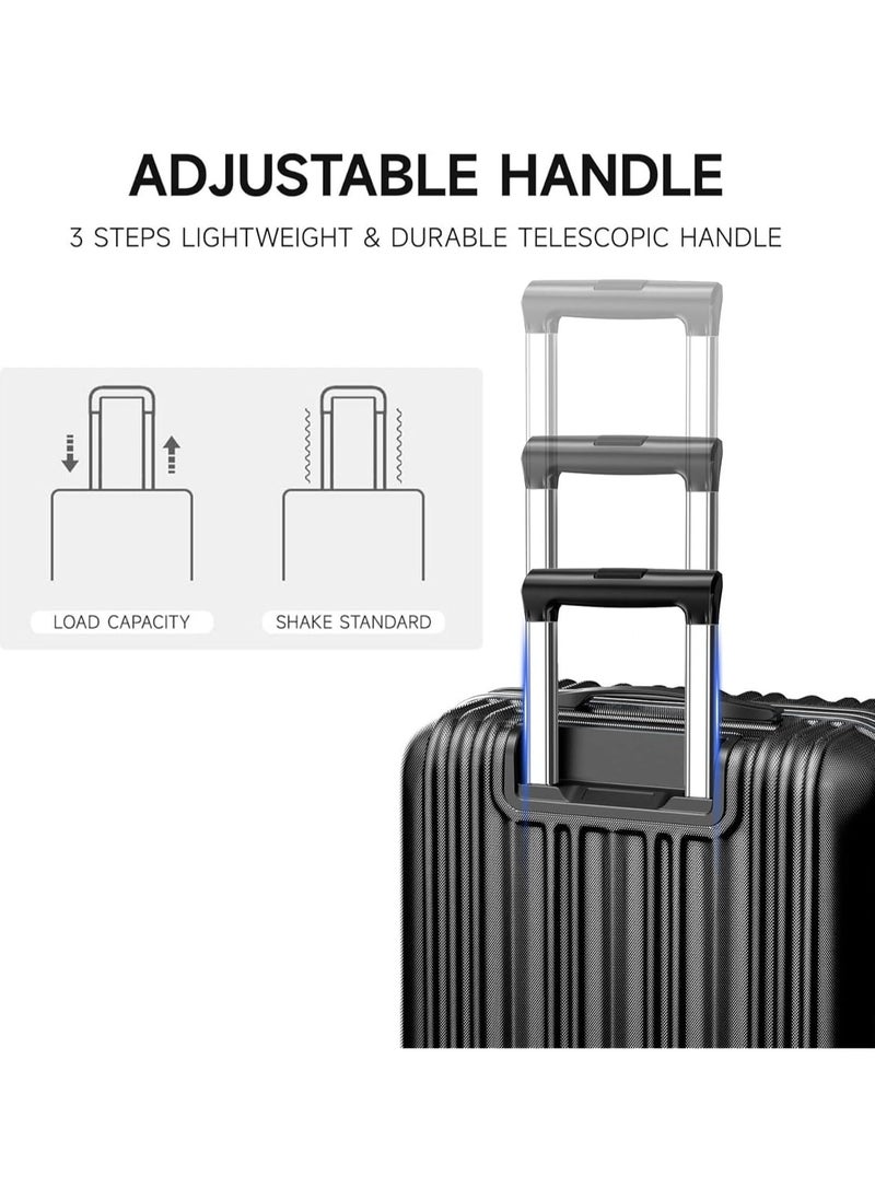 Jorunb - 3pcs Luggage Set,ABS Luggage Set,Hardside Spinner Luggage,Hardside Luggage with Spinner Wheels,20"/24"/28" Carry-on and Checked Luggage (3pcs) - Image 1