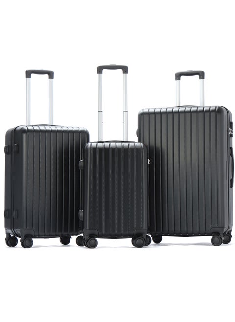 3pcs Luggage Set,ABS Luggage Set,Hardside Spinner Luggage,Hardside Luggage with Spinner Wheels,20"/24"/28" Carry-on and Checked Luggage (3pcs)