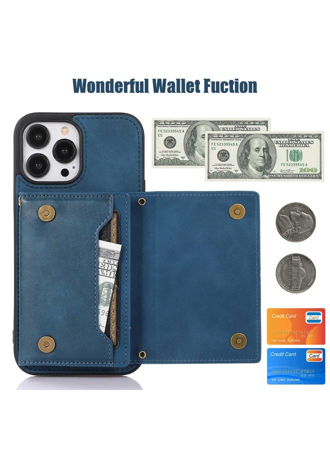 S-TOP Case For iPhone 14 Pro Max Three-fold RFID Leather Phone Case with Lanyard - Image 4