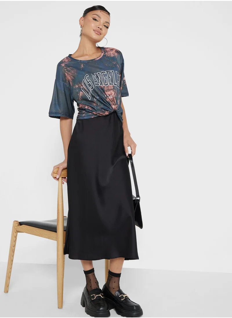 Ginger Oversize Tie Dye Graphic Tshirt