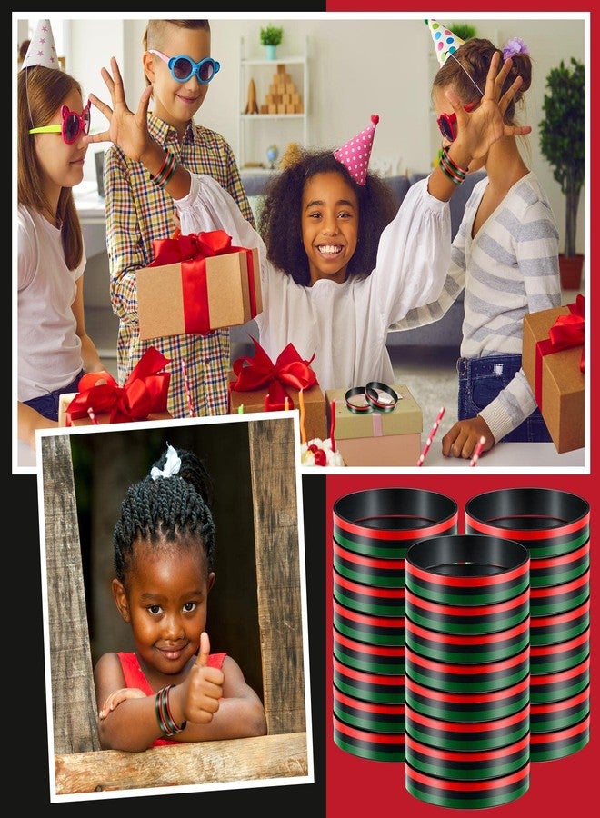 Sratte سراطة 60 قطعة أساور شهر تاريخ السود بالجملة أساور مطاطية لعيد التحرير هدايا شهر تاريخ السود أساور أفريقية لمهرجان عيد التحرير - Image 4