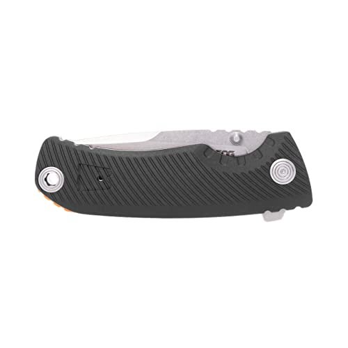 Sog Tellus Atk Outdoor Assisted Opening Frame Lock Folding Knife | Ambidextrous Grn Handle | Cryo 440C Stainless Steel Blade | Adjustable Belt Clip  Black/Blaze Orange - Image 4