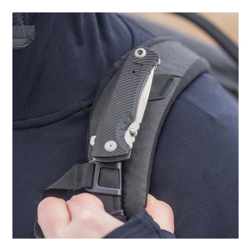 Sog Tellus Atk Outdoor Assisted Opening Frame Lock Folding Knife | Ambidextrous Grn Handle | Cryo 440C Stainless Steel Blade | Adjustable Belt Clip  Black/Blaze Orange - Image 3