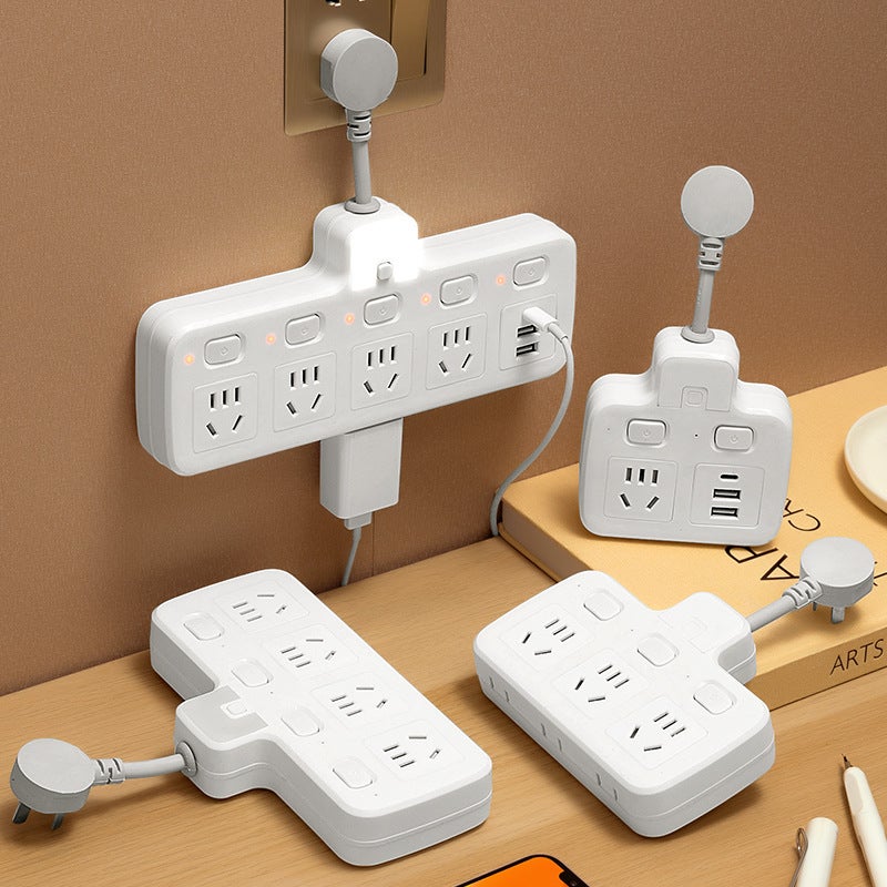 Household Multi-Function Converter One-To-Multi-Socket Usb Plug Board With Wire Plug-In Office Dormitory Plug-In - Image 2