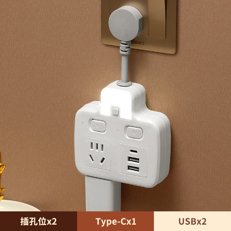 Household Multi-Function Converter One-To-Multi-Socket Usb Plug Board With Wire Plug-In Office Dormitory Plug-In - Image 1