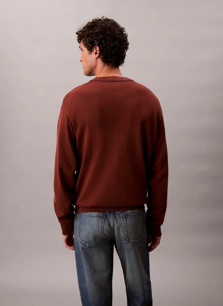 Calvin Klein Jeans Relaxed Cotton Monogram Jumper