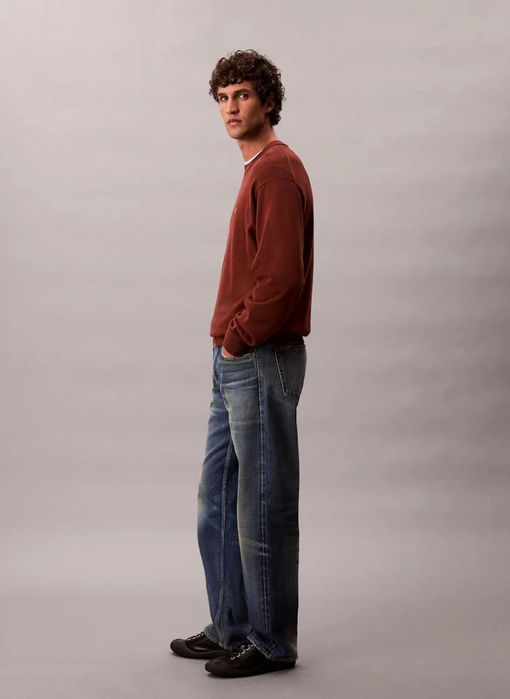 Calvin Klein Jeans Relaxed Cotton Monogram Jumper