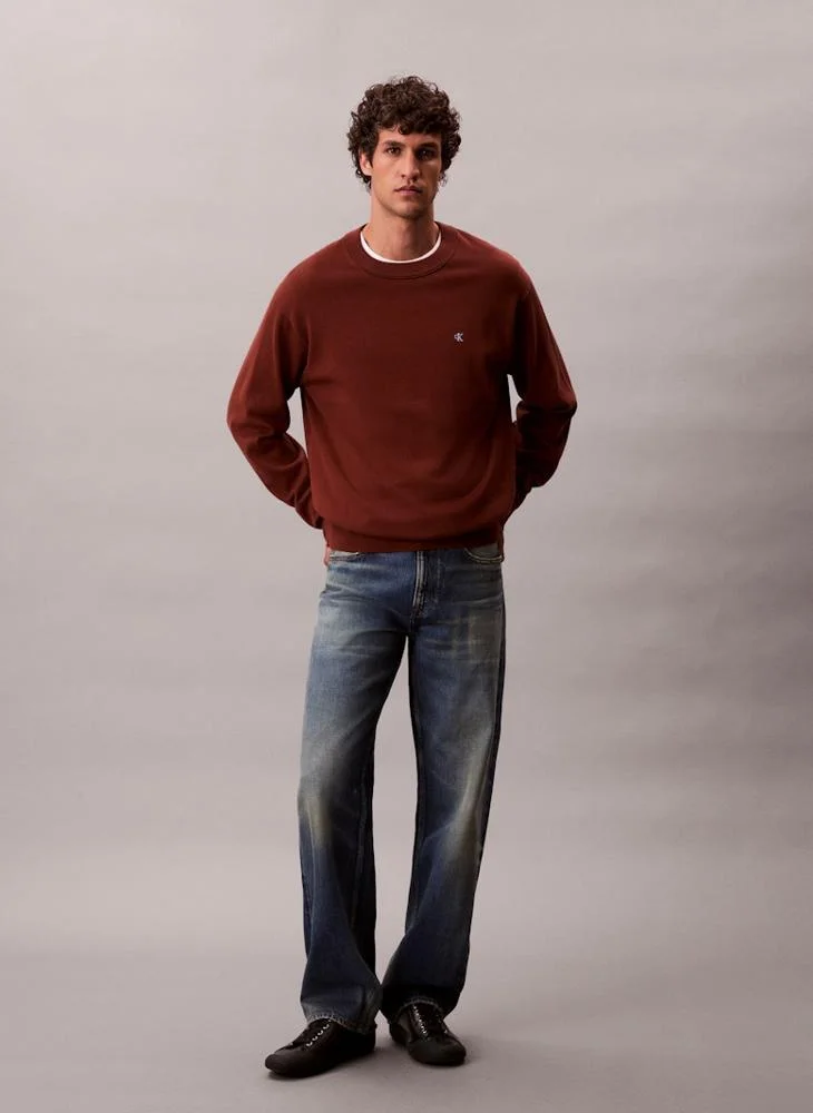 Calvin Klein Jeans Relaxed Cotton Monogram Jumper