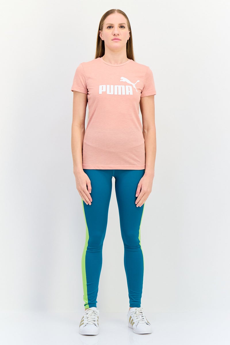 PUMA Women Regular Fit Short Sleeve Training T-shirt, Rosette Heather - Image 3