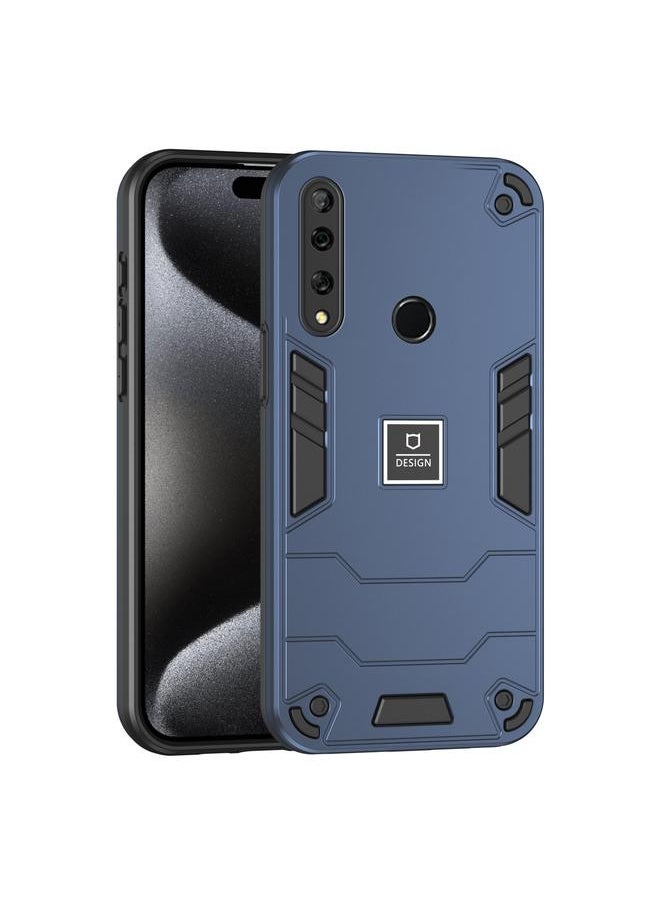 زبون - جراب هاتف 2 في 1 مقاوم للصدمات لهاتف Huawei Y9 Prime 2019 (أزرق) - Image 1