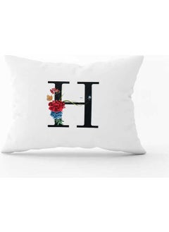 Cango Home Red Flowered Black Letters Double Sided Digital Printed Throw Pillow COVER-HRF03-H-3550 
