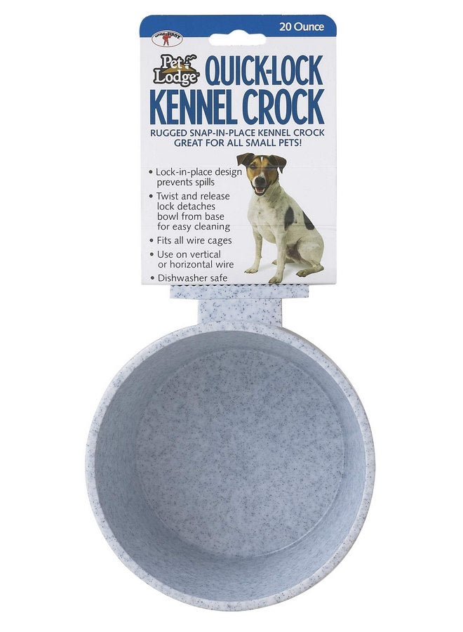 ليتل جايانت وعاء طعام وماء للكلاب من LITTLE GIANT Kennel Crock (20 أونصة) - Pet Lodge - وعاء طعام وماء للكلاب قابل للتركيب ومتين (رمادي) (رقم الصنف KC20) - Image 2