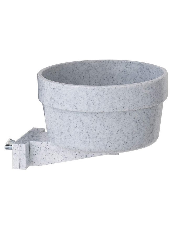 ليتل جايانت وعاء طعام وماء للكلاب من LITTLE GIANT Kennel Crock (20 أونصة) - Pet Lodge - وعاء طعام وماء للكلاب قابل للتركيب ومتين (رمادي) (رقم الصنف KC20) - Image 1