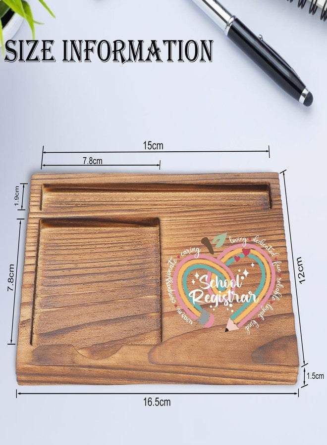 EFFJNSG School Registrar Sticky Note Holder, Appreciation Gift for School Registrar, Educational Desk Organizer for Teacher, Principal, Education Professionals EDP181 - Image 4