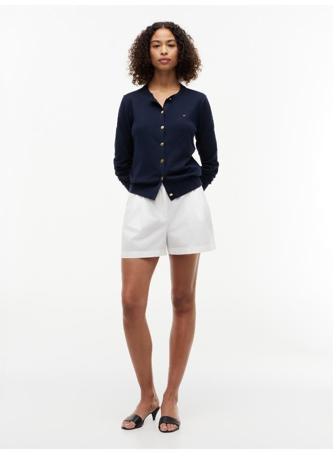 TOMMY HILFIGER Fine Knit Jersey Crew Neck Cardigan - Image 4