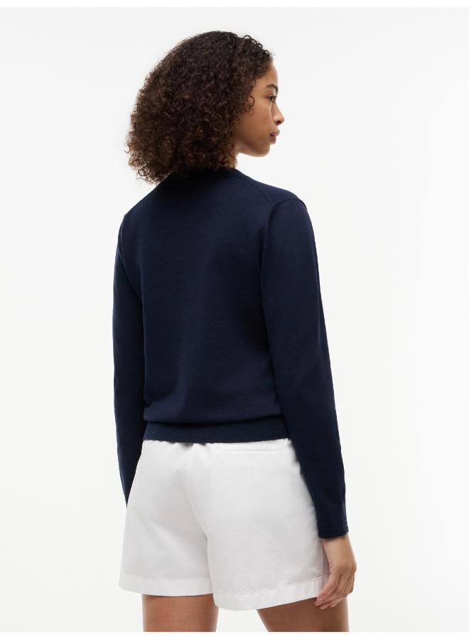 TOMMY HILFIGER Fine Knit Jersey Crew Neck Cardigan - Image 2