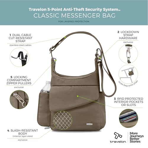 Travelon Anti-Theft Classic Messenger Bag - Image 3