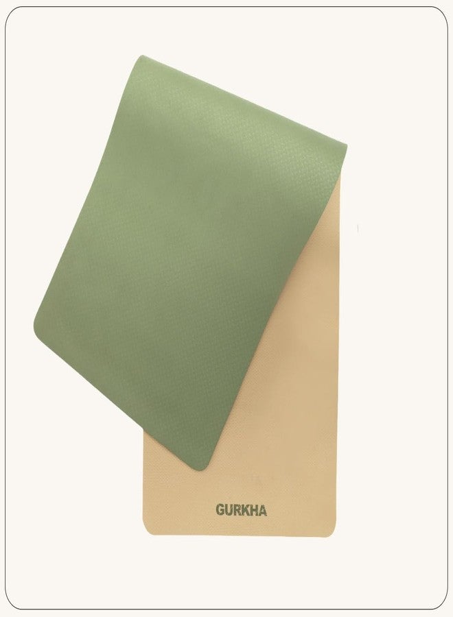 Gurkha 8mm GURKHA Extra-Cushioned TPE Yoga Mat with Carry Bag | Non-Slip Performance Mat for Yoga, Pilates, HIIT & Home Workouts | Durable Fitness Mat - Dual Color | 6ft X 2ft - Image 2