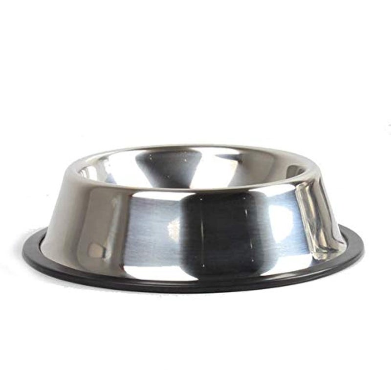 Premium Stainless Steel Pet Bowl for Dogs & Cats - Anti-Skid Rubber Base Feeder Dish - Durable & Rust-Resistant - 32 cm