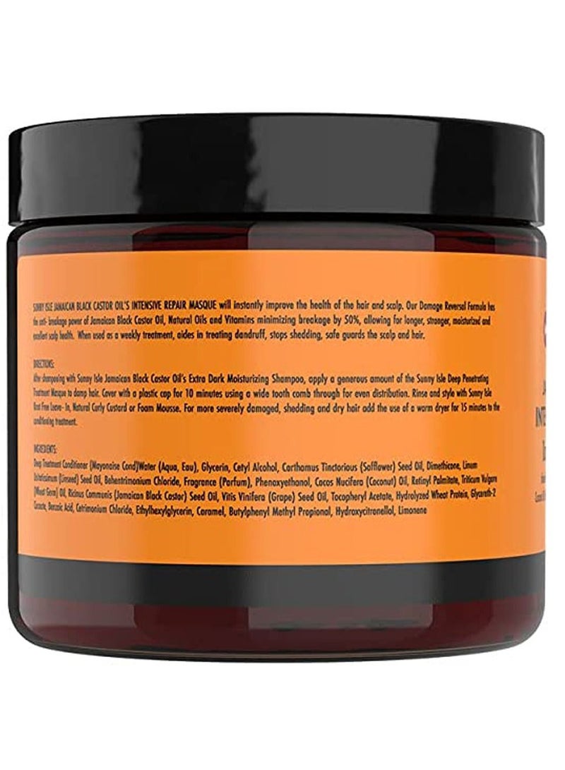 صاني آيل قناع الإصلاح المكثف بزيت الخروع الجامايكي أسود 16 أوقية - Image 3