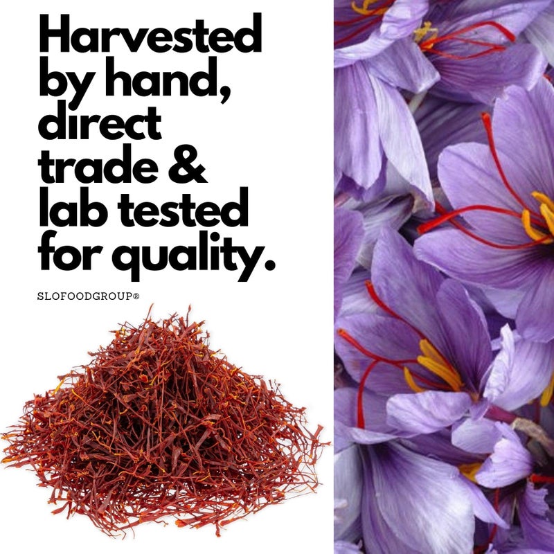 Slofoodgroup Persian Saffron Spice from Afghanistan by Slofoodgroup, Premium Quality Saffron Threads, All Red Saffron filaments for cooking, tea, Baking and More, Grade 1 Quality 1 Gram - Image 2