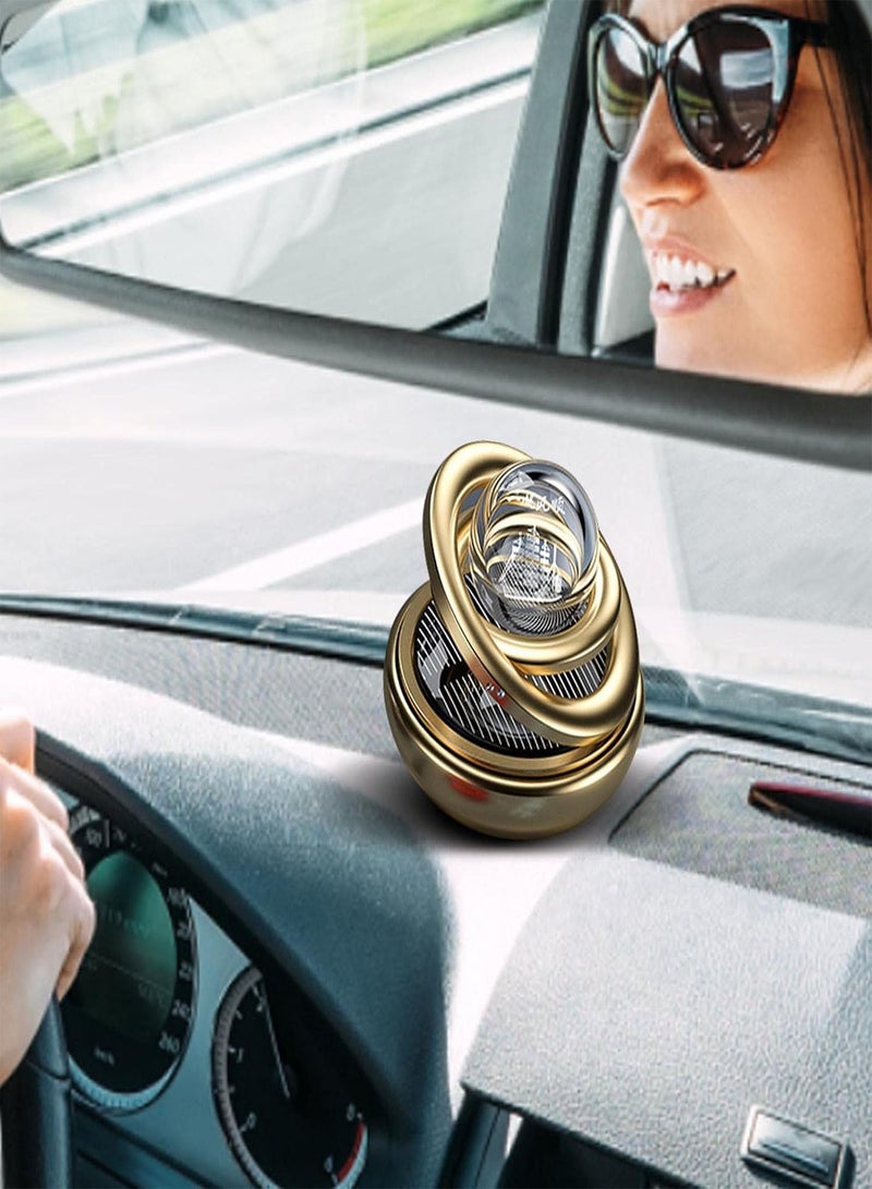 GGOOT Car Essential Oil Diffuser - Rotating Solar Operated Aromatherapy Diffuser Without Battery,Air Freshener Fragrance Diffuser for Home, Office, Car - Image 3