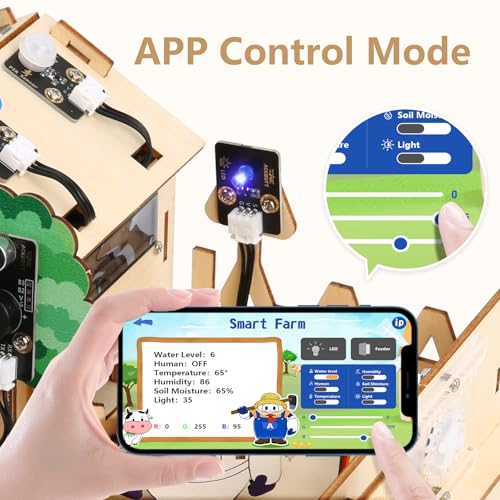 acebott STEM Kit for Kids Age 12 ACEBOTT ESP32 Smart Farm STEM Kit Compatible with Arduino Scratch Build IoT Greenhouse Automatic Watering Pet Feeder DIY Coding Project Gift for Teens Adults - Image 5