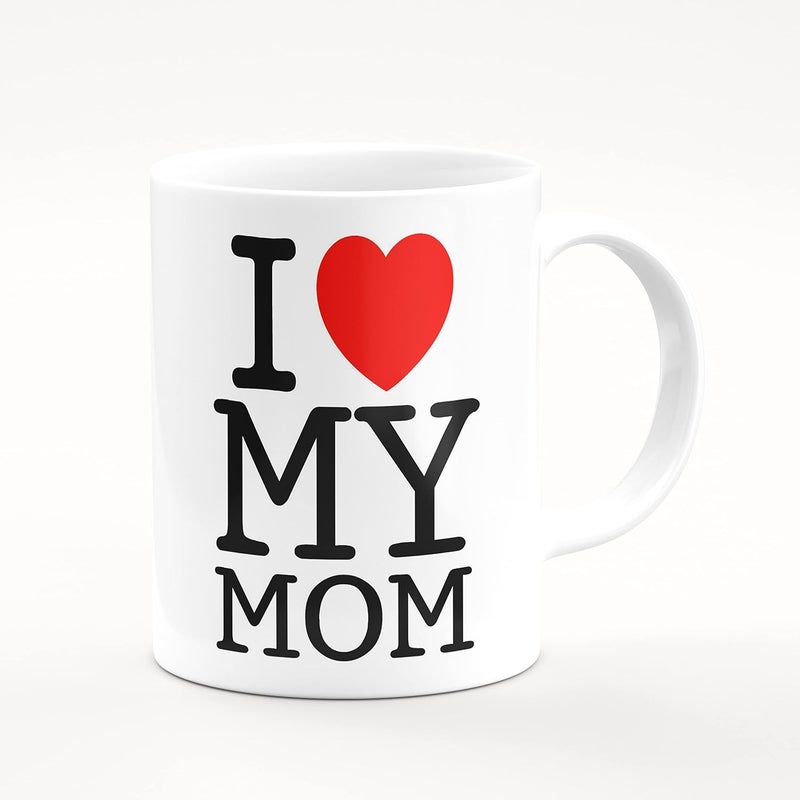 Pride Store I Love My Mom Unique Mug for Mom to Gift on BirthdayMothers Day Gift 330ML - Image 1