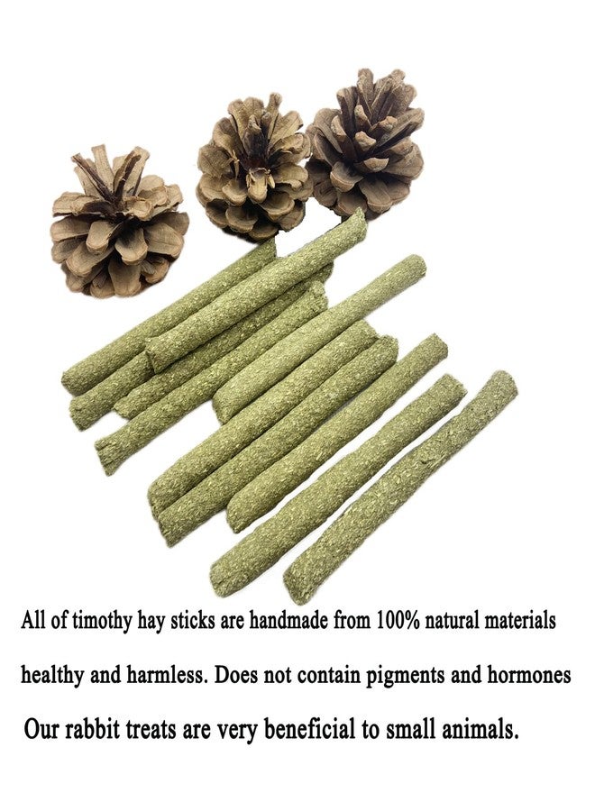 ANDES Rabbit Chew Toys 40pcs Timothy Hay Sticks About 14oz/400g Hamster Molar Snacks Handmade are Perfect Food Accessories for Bunny Guinea Pigs Rats Chinchillas Gerbils (40pcs Timothy Hay Sticks) - Image 4