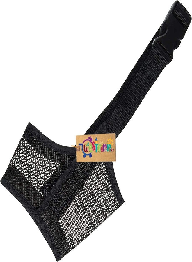 Western Era Strap Safe Net Wire Muzzle for Pet Safety Collar for Anti Biting Dog (Black) (Medium - M) - Image 3
