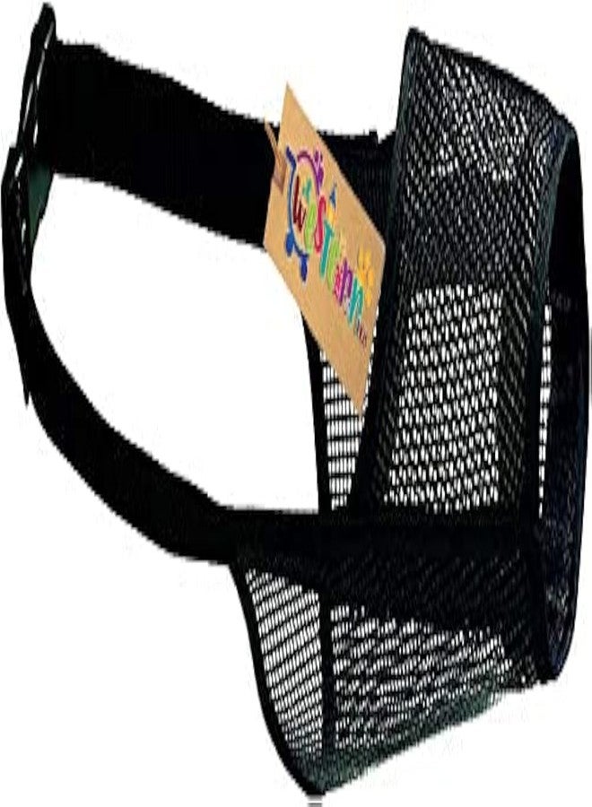 Western Era Strap Safe Net Wire Muzzle for Pet Safety Collar for Anti Biting Dog (Black) (Medium - M) - Image 1