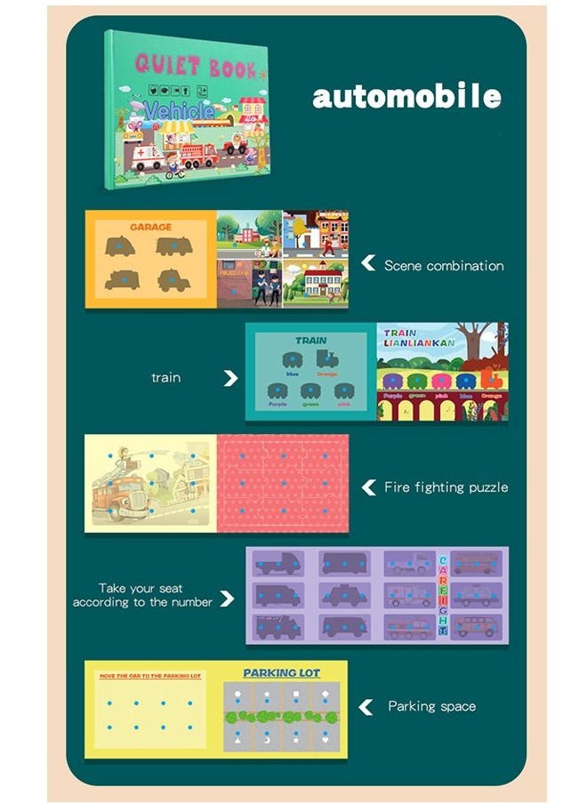 Generic Quiet Book Montessori Busy Book Preschool Learning Activities Quiet Books for Toddlers Educational Toddler Sensory Toy Busy Book for Kids to Develop Learning Skills  - Image 2