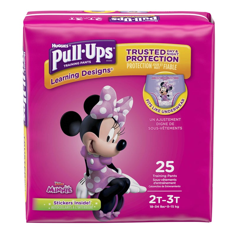 Pull-Ups Learning Designs for Girls Potty Training Pants, 2T-3T (18-34 lbs.), 25 Ct. (Packaging May Vary) - Image 1