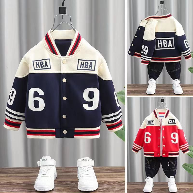Boys' Baseball Jacket Sports Coat Stylish Trendy Streetwear For Older Children - Image 3