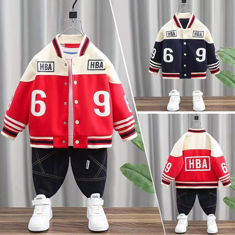 Boys' Baseball Jacket Sports Coat Stylish Trendy Streetwear For Older Children - Image 2