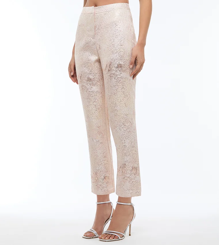 بي سي بي جي BCBG-JAQUARD LUREX TROUSER