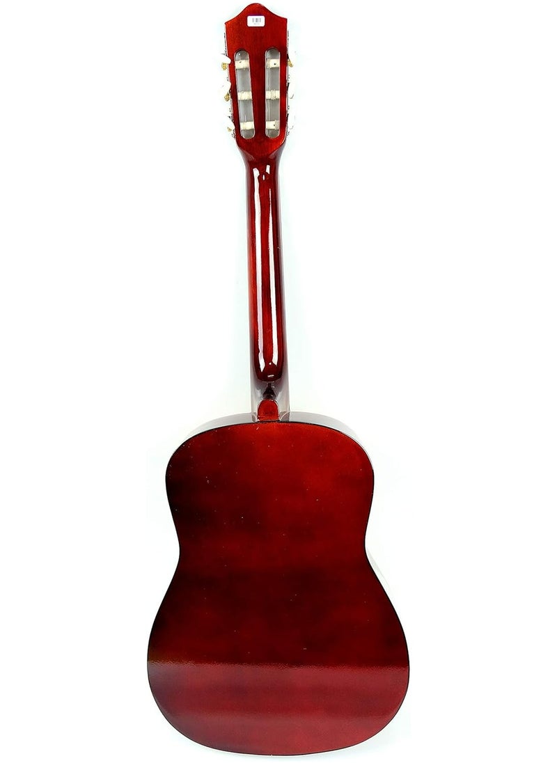 Mike Music 34 Inch Classical Guitar for Beginner Teen, 34-inch Guitar Acoustic Classic Guitar 6-Strings Classical Guitar Set With Accessories Gig Bag, Picks, Right Hand, Yellow  - Image 5