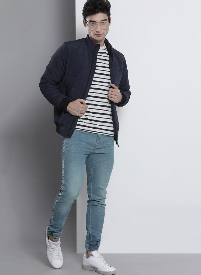 The Indian Garage Co Men Taping Detail Cuffed Jeans - Image 5