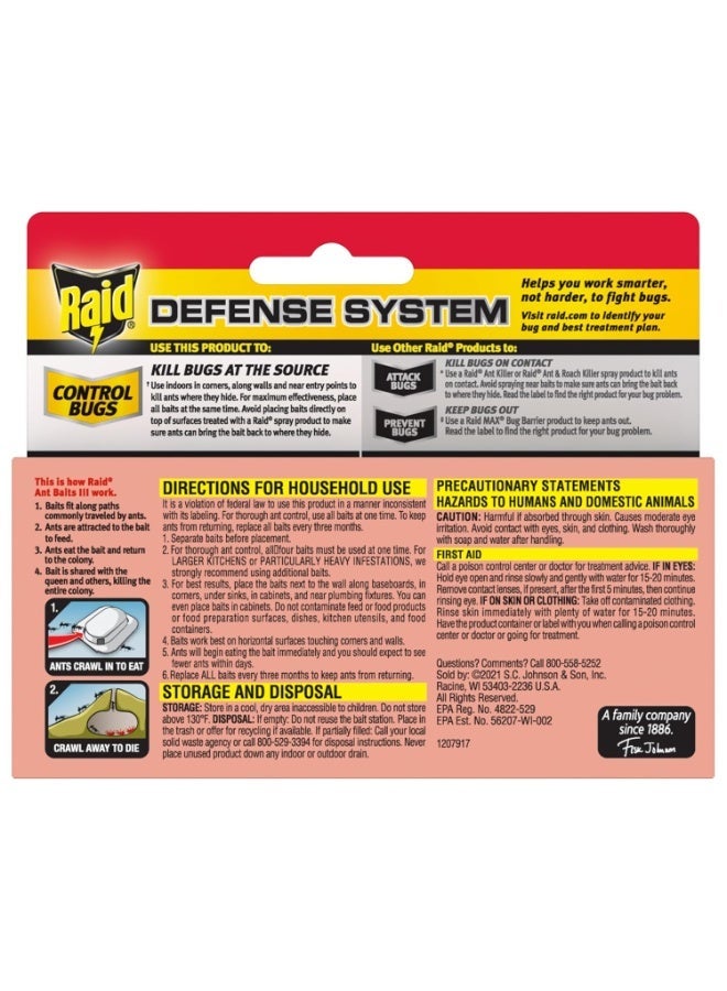 Raid Ant Killer Baits, for Household Use, Kills The Colony, Kills Ants for 3 Months, Child Resistant, 4 Count - Image 3