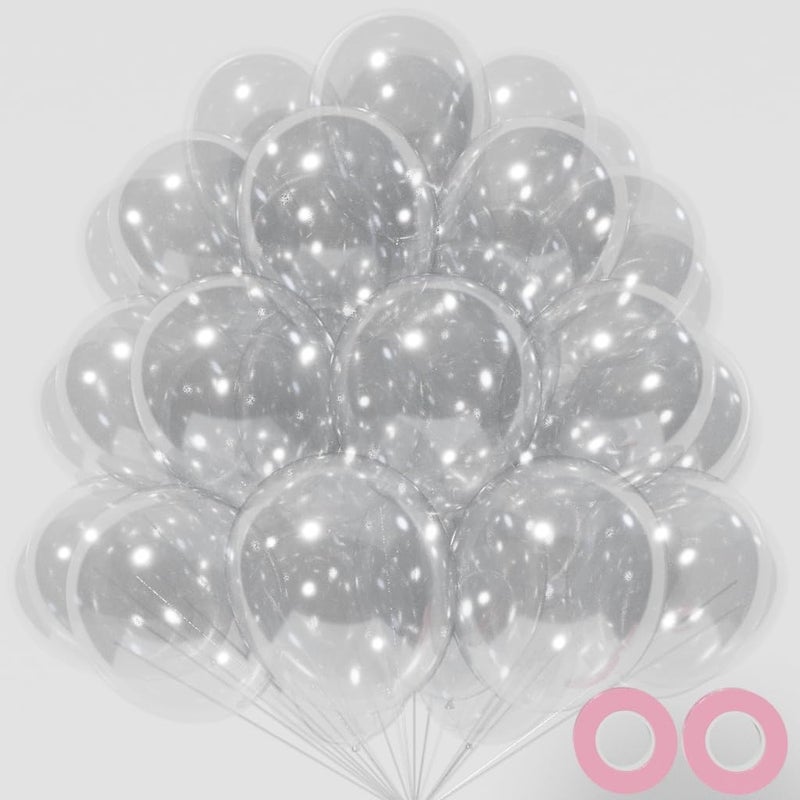 KAWKALSH Clear Balloon 12 Inch 110pcs Latex Party Balloons Helium Bright Color for Birthday Baby Shower Wedding Party Supplies Arch Garland Decoration - Image 3